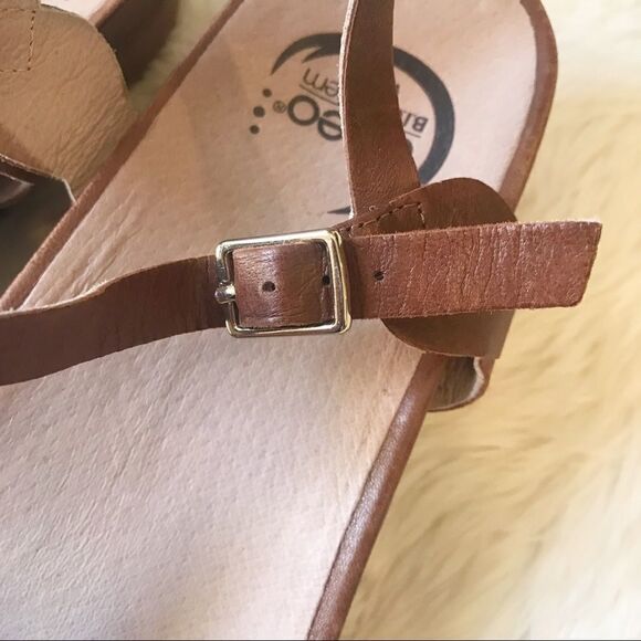 ABEO Biosystems Sandal Brown Size 10N Narrow Leather Wedge Open Toe Ankle Strap - Picture 7 of 14